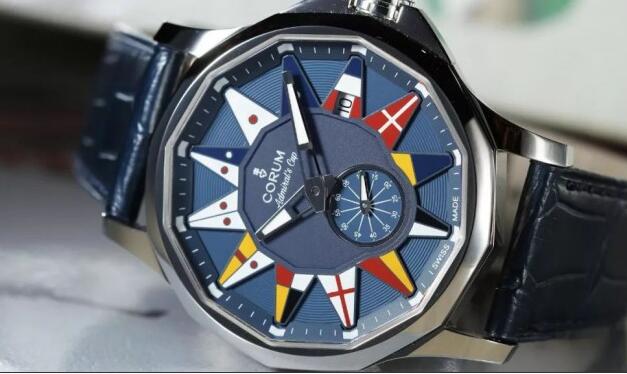 The design of the dial is inspired by the elements of the marine.