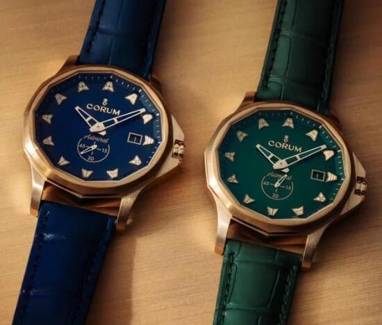 The bronze cases endow the timepieces with eye-catching appearance.